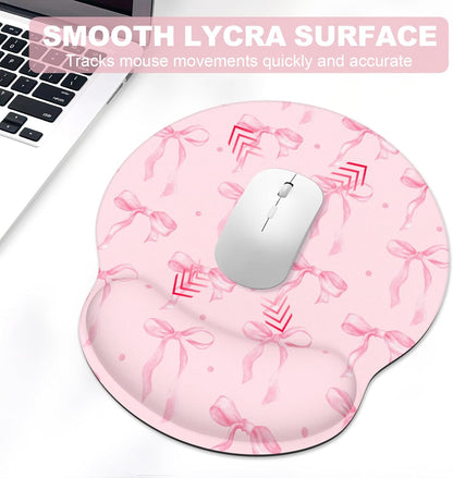 Ergonomic Mouse Pad with Wrist Rest and Keyboard Wrist Rest, Memory Foam Wrist Rest for Computer Keyboard, Easy Typing, Pain Relief, Mouse Pad Wrist Support for Gaming,Office, Laptop, Black Flower