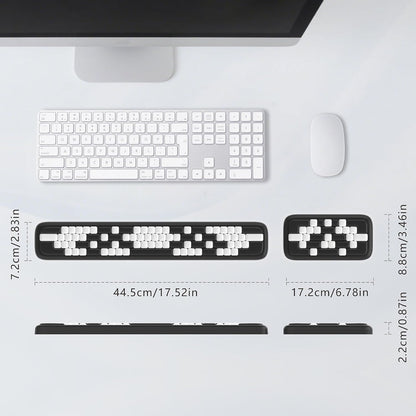 MEKASS Keyboard Wrist Rest, Ergonomic Wrist Pad, Soft Memory Foam Keyboard Hand Rest with Non-Slip Base, Easy Typing, Pain Relief, Comfort Support for Office Work Gaming Computer Accessories (Black)