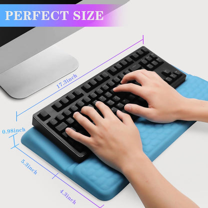Computer Keyboard Stand with Wrist Rest, Ergonomic Tilted Keyboard Holder - Keyboard Riser with Wrist Pad - Keyboard Tray Support for Office Home - Black