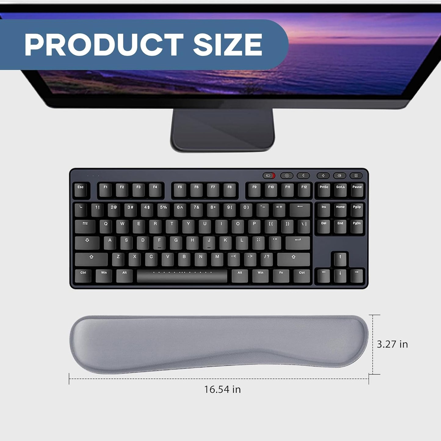 Office Ergonomic Memory Foam Computer Mouse and Keyboard Wrist Rest pad Support Carpal Tunnel, Wrist Rest for Keyboard and Mouse, Wrist Support Set