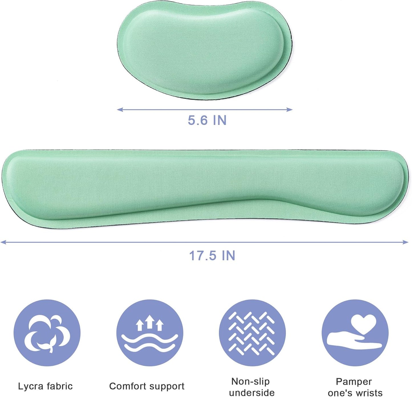 Hoewina Keyboard Wrist Rest,Ergonomic Wrist Rest,Superfine Fabric and Gel Memory Foam Wrist Pad for Computer Keyboard for Easy Typing & Pain Relief, Suitable for Office, Family, Outdoor, Black