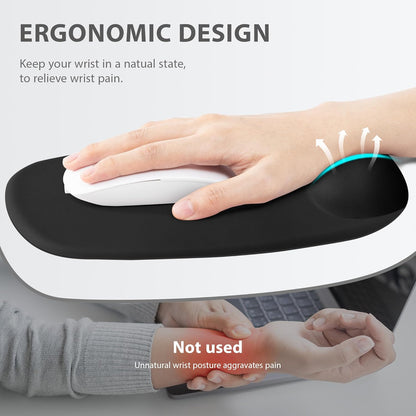 Ospelelf Wrist Rest for Keyboard and Mouse Ergonomic Mouse Pad with Wrist Support Memory Foam Wrist Rest for Computer Keyboard,3-in-1 Gel Mouse and Keyboard Pad for Office Geometry Green