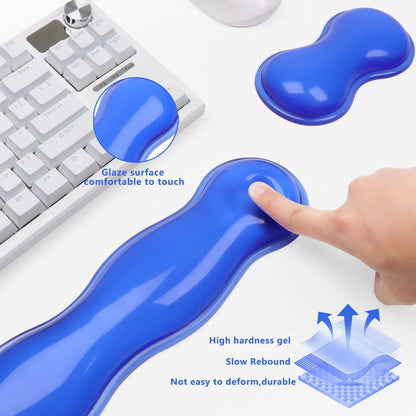 Gel Cloud Keyboard and Mouse Wrist Rest, Cute Wrist Support and Arm Support Keyboard Rest for Keyboard and Mouse Typing Pain Relief，Suitable for Office/Computer/Laptop/Gaming (Pink)
