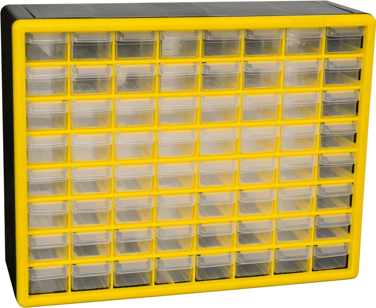 Akro-Mils 24-Drawer Plastic Drawer Storage Cabinet for Garage Organization, Bead Organizer, Building Bricks Storage, Teacher Toolbox, Makeup Organizer, 20" W x 6" D x 16" H, 10124 Black