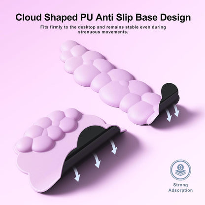 MOKURU Cloud Mouse Pad with Wrist Rest, Cloud Keyboard Wrist Rest, Mouse Pad Wrist Support, Ergonomic Keyboard Mouse Wrist Support White
