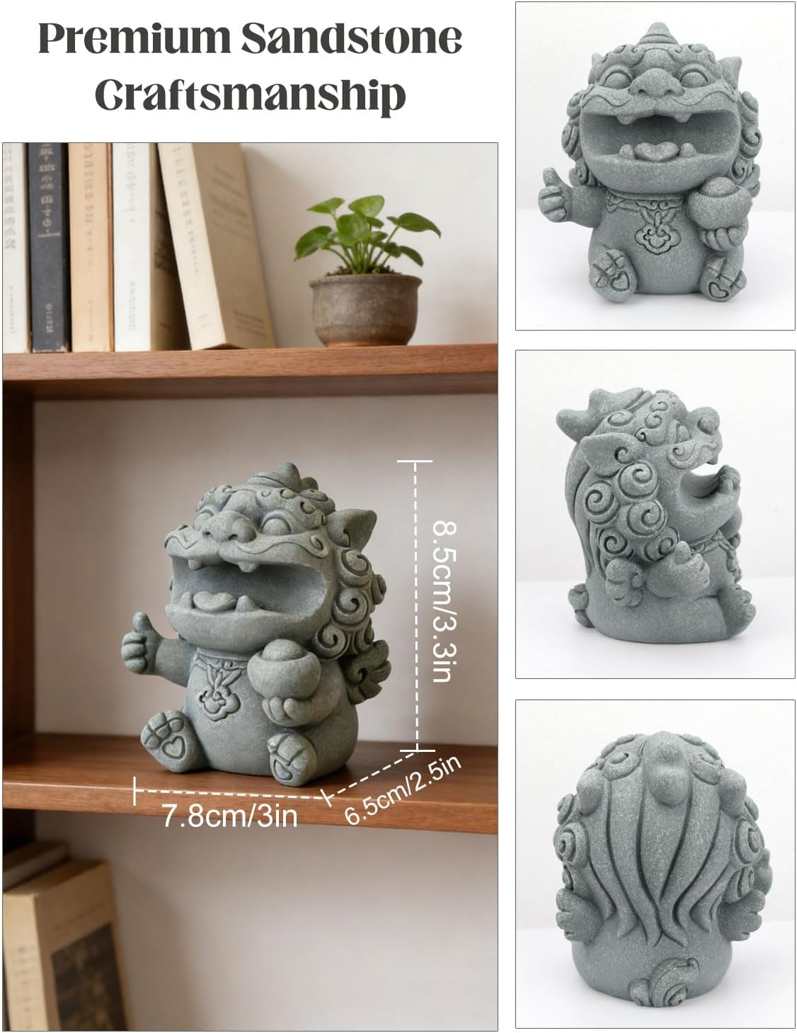 Dragon Pen Holder for Desk, Pen Holder Figure, Chinese Feng Shui Desk Organizer, Animal Figure for Office/Study Display Decoration