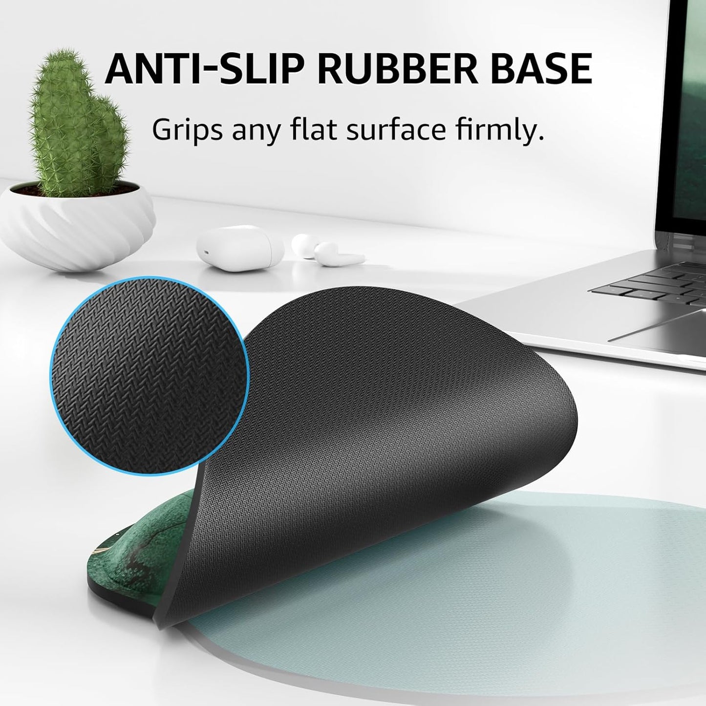 KTRIO Ergonomic Keyboard Wrist Rest and Mouse Pad with Wrist Rest Set, Memory Foam Wrist Support for Typing, Gaming, Office and Home Use, Black