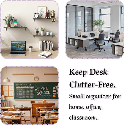 Small Drawer Organizer for Desk, 7.1" x 3.8" x 4.6" Mini Desktop Drawer Organizer with 9 Clear Drawers, Compact Craft & Office Supplies Organizer for Home School (Pink)