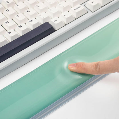Gel Keyboard and Mouse Wrist Rest Set –Blue Purple Clear Wrist Rest for Computer Keyboard 60%/68%/75%, Comfort & Support for Typing and Gaming