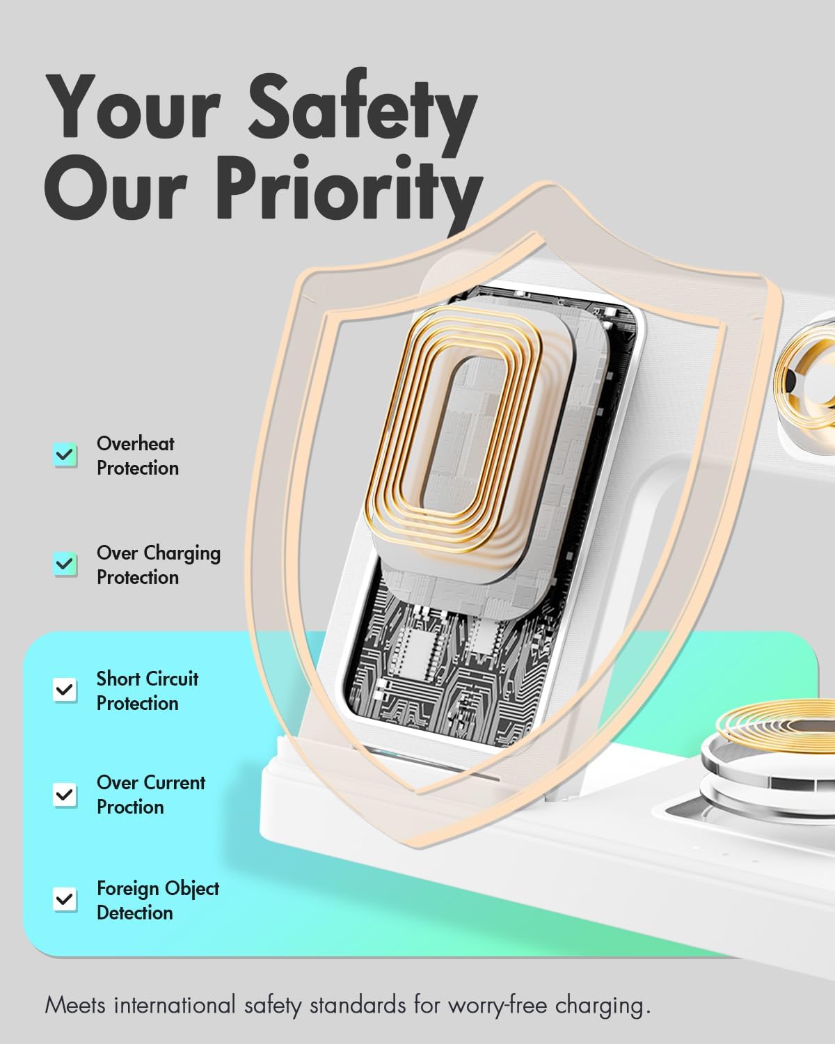 Wireless Charger Stand Charging Station: 3 in 1 Charger Stand Multiple Devices for Apple - iPhone 17 16e 16 15 14 Pro Max 13 12 - Watch 11 10 9 8 7 6 5 4 3 2 SE and Ultra Series-Airpods 4 3 Pro, Pink