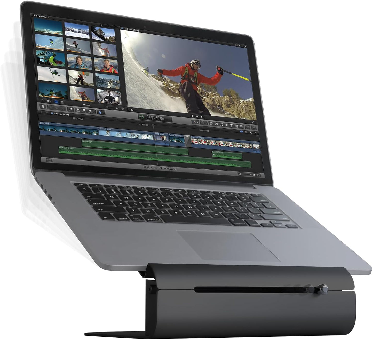 Rain Design iLevel2 Adjustable Height Laptop Stand (Patented) (Silver)