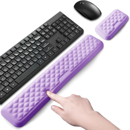 Keyboard Wrist Rest Mouse Wrist Support, Memory Foam Wrist Rest Pad for Computer Laptop, Ergonomic Wrist Cushion Support for Typing Pain Relief, Gaming Home Office, Pink