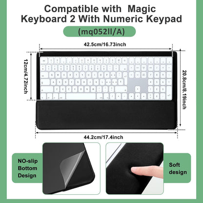 Weewooday Keyboard Wrist Rest for Pad Wrist Rest Stand Compatible with Wireless Keyboard with Numeric Keypad for Easy Typing(Compatible with Magic Trackpad 2, MJ2R2LL/A, A1535)