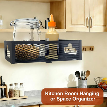 Under Desk Organizer 360° Swivel,under Desk Drawer, Clamp-On No Drill Installation,Sturdy Mesh Storage Drawer for Office,Drawing Room and Kitchen Room,Art Supplies and More(Without Cup Holder)