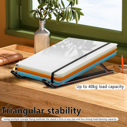 Laptop Stand, Computer Tablet Stand, Adjustable Aluminum Foldable Portable Laptop Holder Riser, Compatible with MacBook Air Pro, Lenovo, HP, Dell, More 10-15.6” Laptops and Tablets (Red)