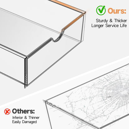 Makeup Drawer Storage Organizer with 20 Drawers, 4 Set Acrylic Office Desk Organization and Storage, Dustproof Drawer Organizer for Makeup, Office, Countertop, Jewelry, Pen, Desktop, Bathroom, Bedroom
