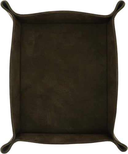 Londo Genuine Leather Tray Organizer - Practical Lightweight Water Resistant Computer Table Desk Storage Box for Wallets, Watches, Keys, Coins, Cell Phones and Office Equipment