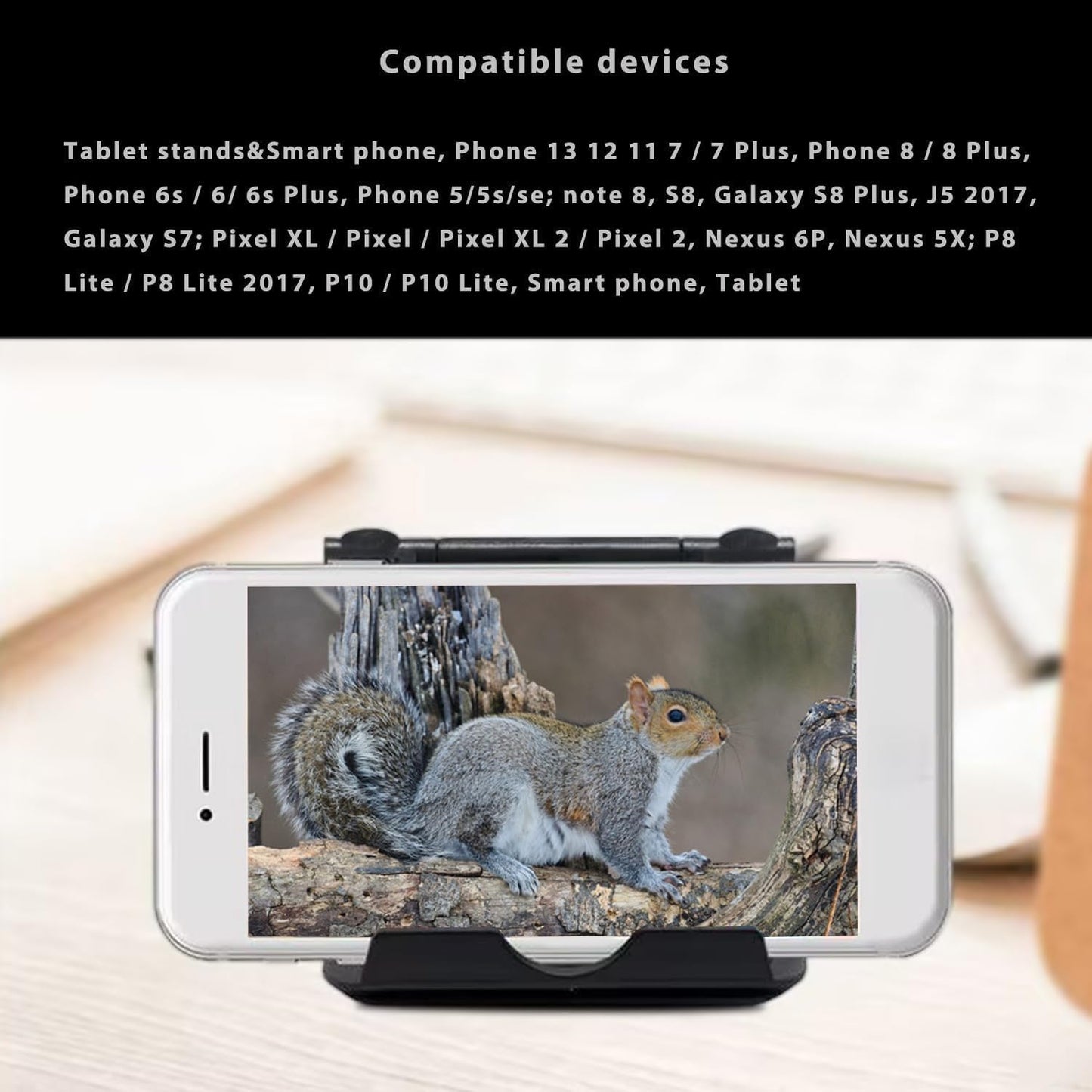 DRM 2 Pack Phone Stand Holder for Desk Portable Cell Phone Holder Multi-Angle Adjustable Compatible with iPhone, Huawei Galaxy Phones Tablet with 4-7.9 inch Display