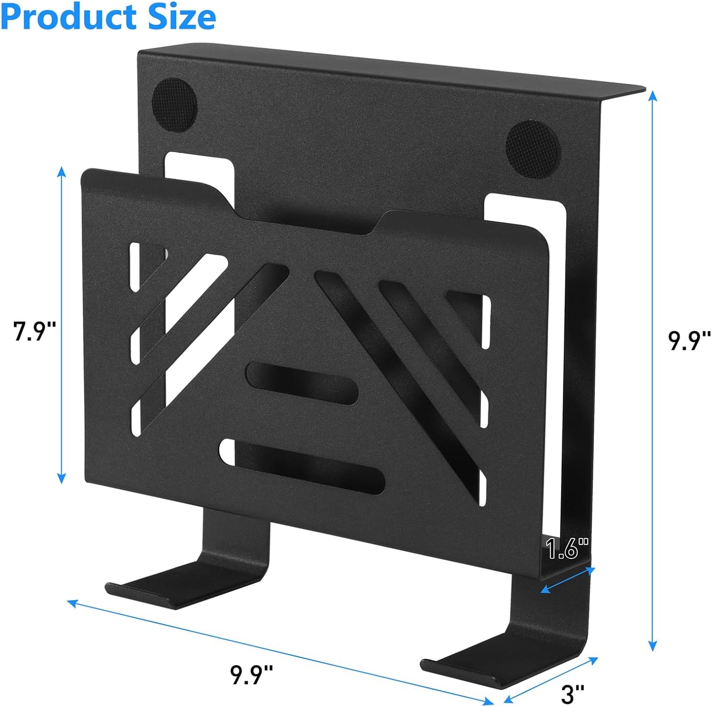 MAXECHO Desk Side Storage, Under Desk Laptop Mount, Table Side Hanging File Organizer, No Drill Clamp On Cable Management Tray, Laptop Holder with Magnetic Pen Holder for Office and Home, Load 22 Lbs