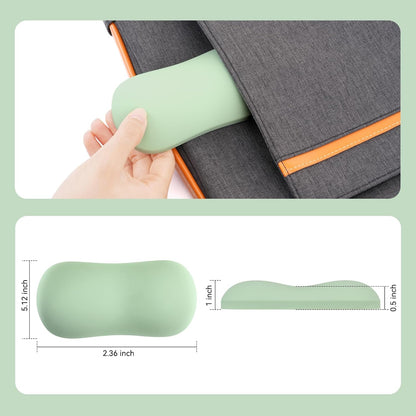 MOSISO Silicone Wrist Rest Pad, Ergonomic Gel Support for Keyboard & Mouse, Soft Comfortable Wrist Cushion for Typing, Gaming, Pain Relief, Office, Laptop Use, Black