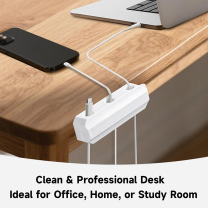 18p Magnetic Cable Clips Cord Organizer – Nonazippy 3-Slot Wire Holder for Desk, Strong Adhesive Cable Management for Home Office, Car, Nightstand – Black & White Mixed