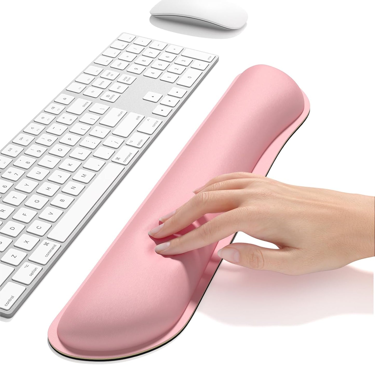 Dapesuom Enlarge Keyboard Wrist Rest, Cute Memory Foam Keyboard Wrist Cushion for Computer Desk Mats Support, Typing Pain Relief Ergonomic Mouse Pad Rests with Non-Slip Base for Gaming, Laptop, Purple