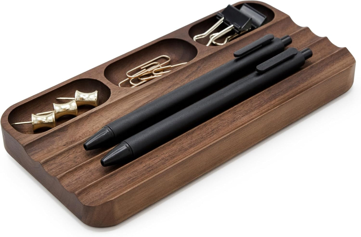 MUUJEE Wooden Desk Tray Organizer - 7.5 x 3.75 for Work Teacher Dad Wood Tray Work Minimalist Rustic