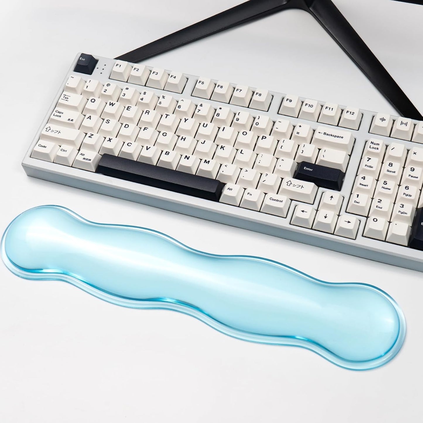 Clear Gel Wrist Rest for Keyboard and Mouse, Green Silicone Mouse Wrist Rest Set, Cute Ergonomic Wrist Rest for Keyboard 60%/75%(Green)