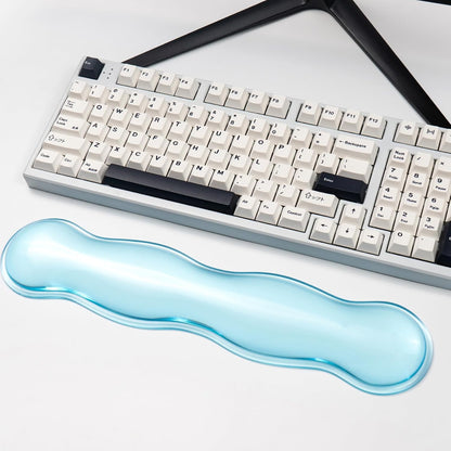 Clear Gel Wrist Rest for Keyboard and Mouse, Green Silicone Mouse Wrist Rest Set, Cute Ergonomic Wrist Rest for Keyboard 60%/75%(Green)