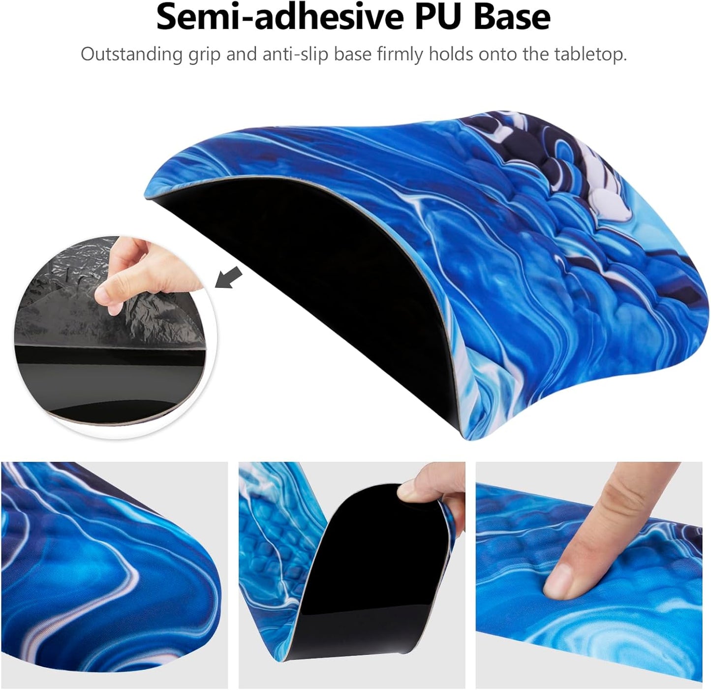 Mouse Pad Wrist Support, Laokiiy 2 in1 Keyboard Wrist Rest+ Ergonomic Mouse Pad, Non-Slip Wrist Rest for Computer Keyboard, Made Easy Typing & Relieve Wrist Pain（Banana Leaf Green）