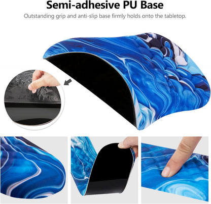 Mouse Pad Wrist Support, Laokiiy 2 in1 Keyboard Wrist Rest+ Ergonomic Mouse Pad, Non-Slip Wrist Rest for Computer Keyboard, Made Easy Typing & Relieve Wrist Pain（Banana Leaf Green）