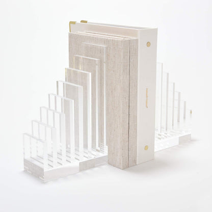 russell+hazel Acrylic Compartment Bloc, 12” x 4” x 1.5," 3 Moveable Dividers, 1 Count, 98141