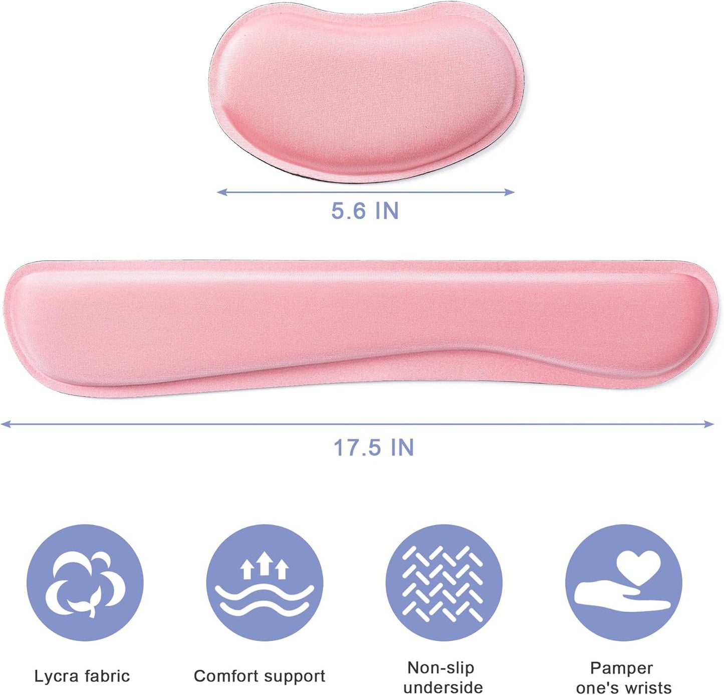 Hoewina Keyboard Wrist Rest,Ergonomic Wrist Rest,Superfine Fabric and Gel Memory Foam Wrist Pad for Computer Keyboard for Easy Typing & Pain Relief, Suitable for Office, Family, Outdoor, Black