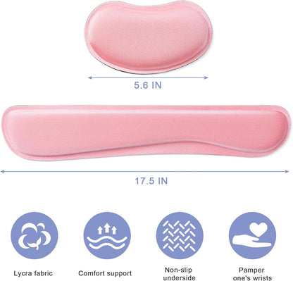 Hoewina Keyboard Wrist Rest,Ergonomic Wrist Rest,Superfine Fabric and Gel Memory Foam Wrist Pad for Computer Keyboard for Easy Typing & Pain Relief, Suitable for Office, Family, Outdoor, Black