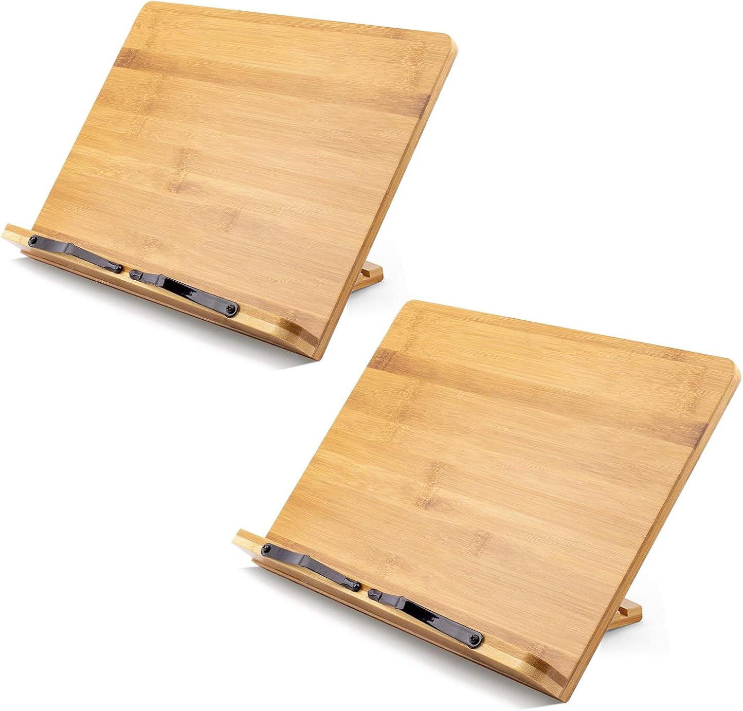 Adjustable Book Stand, Stable and Lightweight Wooden Textbook Holder Stand, Bible/Recipe/Pad/Reading/Cooking Book Tray