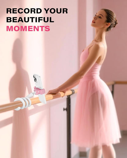 A2C Flexible Phone Holder for Treadmill, Peloton, Stroller, Shopping Cart, Desk, Portable Gooseneck 16.5” Long Arm Phone Mount for 4.7”-6.9" Smartphones