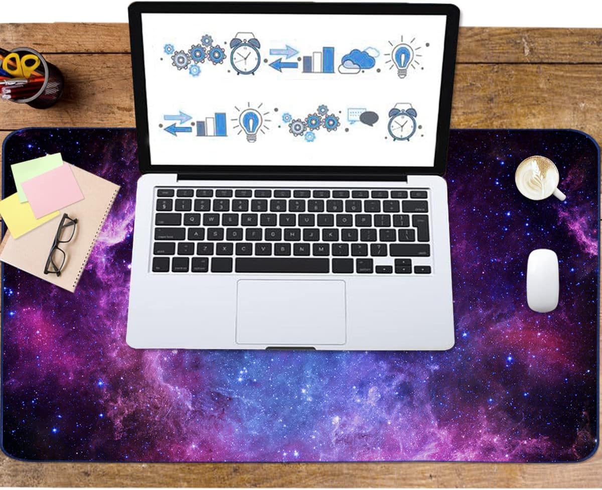 4-in-1 Large Mouse Pad, Keyboard Wrist Rest Pad & Wrist Support Mousepad Set, Extended Desk Pad Waterproof Desk Mat for Home Office Study Game