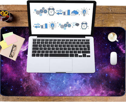 4-in-1 Large Mouse Pad, Keyboard Wrist Rest Pad & Wrist Support Mousepad Set, Extended Desk Pad Waterproof Desk Mat for Home Office Study Game