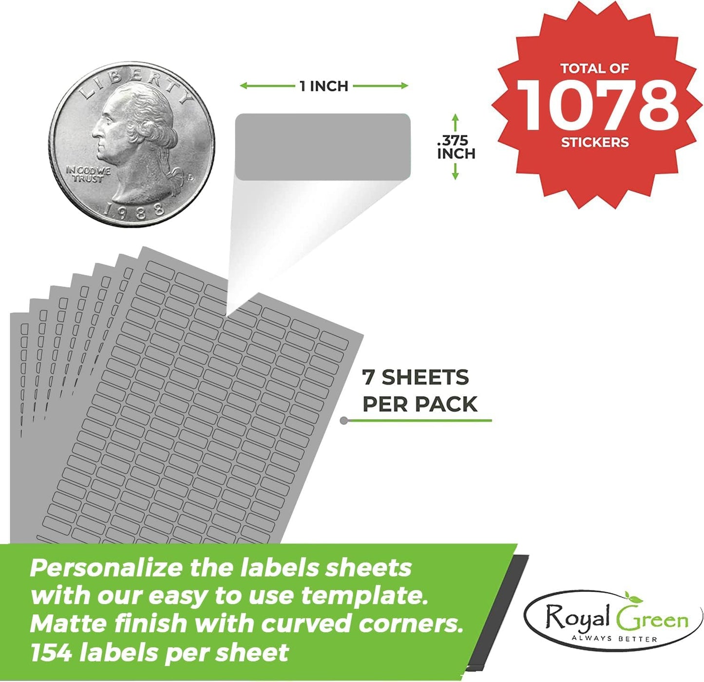 White Rectangular Labels + Bonus Color Labels - Value Pack - 1138 Pack