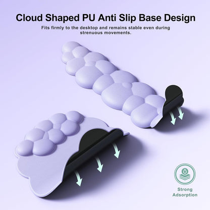 MOKURU Cloud Mouse Pad with Wrist Rest, Cloud Keyboard Wrist Rest, Mouse Pad Wrist Support, Ergonomic Keyboard Mouse Wrist Support White