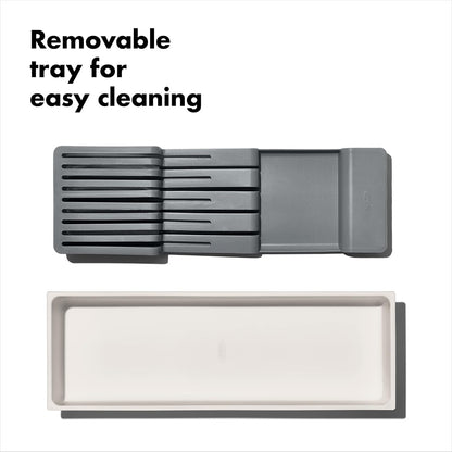 OXO Good Grips Drawer, Large Expandable Kitchen Tool Organizer, White