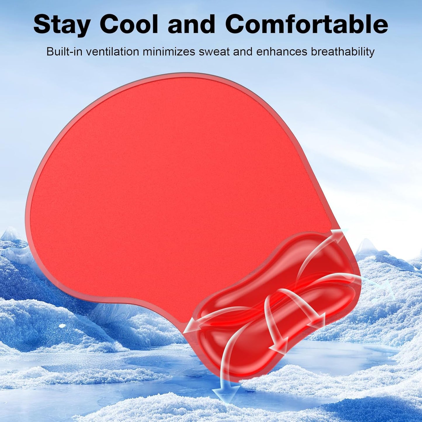 Gel Mouse pad & Keyboard Wrist Rest Set, Ergonomic Keyboard and Mousepad with Wrist Support, Keyboards Wrist Rest, Computer Keyboards Pad, Cooling Gel Blue