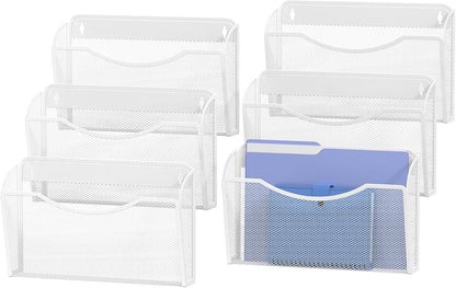 MINDEPOT Wall File Organizer,Hanging Wall Mounted File Folder Binder Holder Mail Organizer for Office,Home and School Supplies