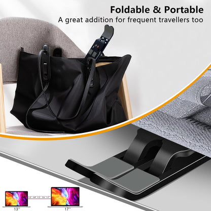 Laptop Stand, Computer Tablet Stand, Adjustable Aluminum Foldable Portable Laptop Holder Riser, Compatible with MacBook Air Pro, Lenovo, HP, Dell, More 10-15.6” Laptops and Tablets (Red)