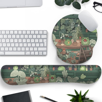 Ghost Book Mousepad with Wrist Rest Halloween Computer Keyboard Mouse Pad Black Cute, Mouse Pad with Wrist Rest for Computer Keyboard, 2 In1 Mousepad with Wrist Support Easy Typing&Relieve Wrist Pai