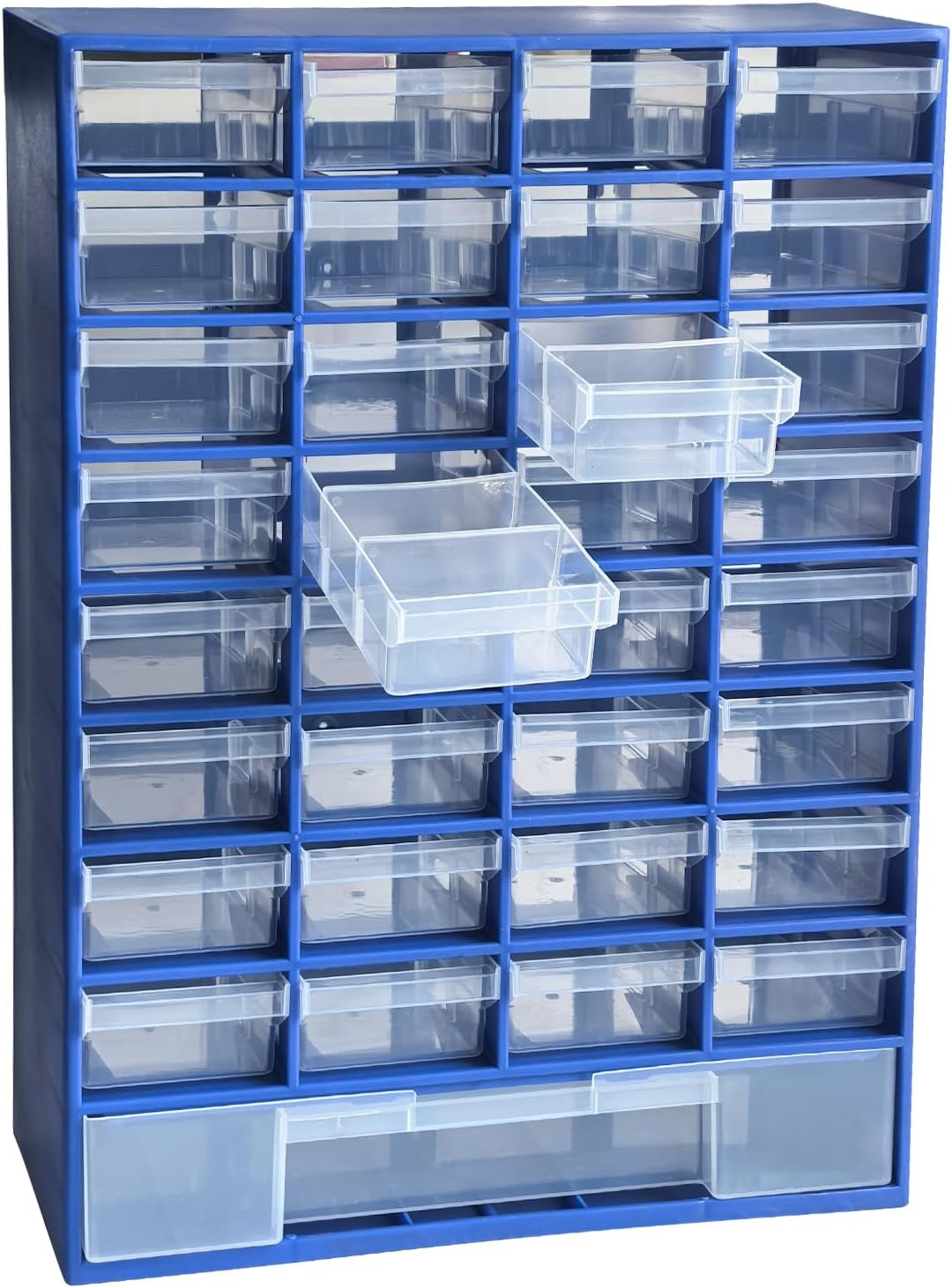 33 Drawer Plastic Small Parts Organizer, Storage Bin with Drawers for Hardware, Parts, Crafts, Beads, 11.8 x 16.1 x 5.2 Inches (Black)
