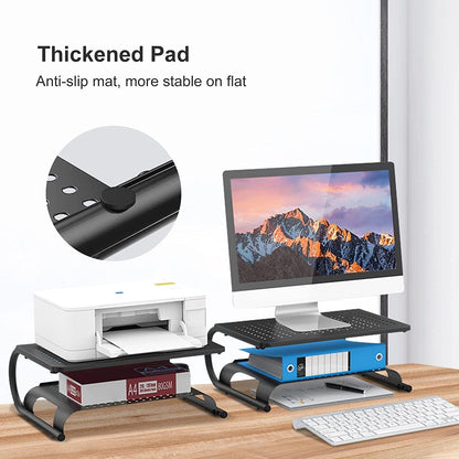 suptek Monitor Stand Riser for Computer,Laptop,Printer, Notebook and All Flat Screen Display with Vented Metal Platform and 4 Inches Height Underneath Storage (MST004)