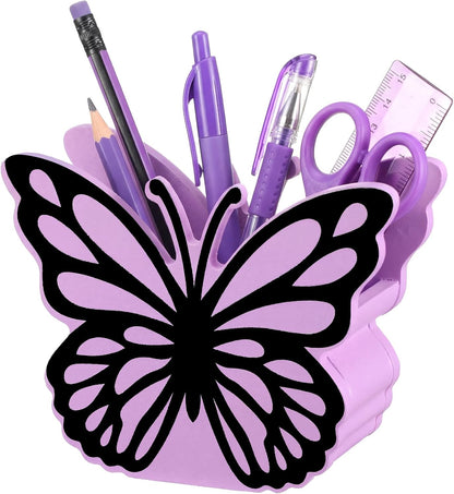Tenceur Pink Pen Holder for Desk Large Capacity Pink Bow Pencil Holder Coquette School Supplies Set Desk Organizer Cute Bow Office Decor Makeup Brush Holders Funny Back to School Gift for Women