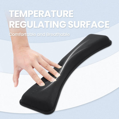 Perixx PERIPRO-512 Ergonomic Keyboard Wrist Rest - Gel Cushion Support - Compatible with Various Ergo Keyboard - Dimension 17.32x3.94x1.30 inches - Black