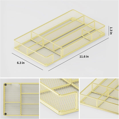 Desk Drawer Organizer Tray, Office Drawer Organizer, Workspace Organizers, Suitable for Tools, Pencils, Office Supplies Storage (Black)
